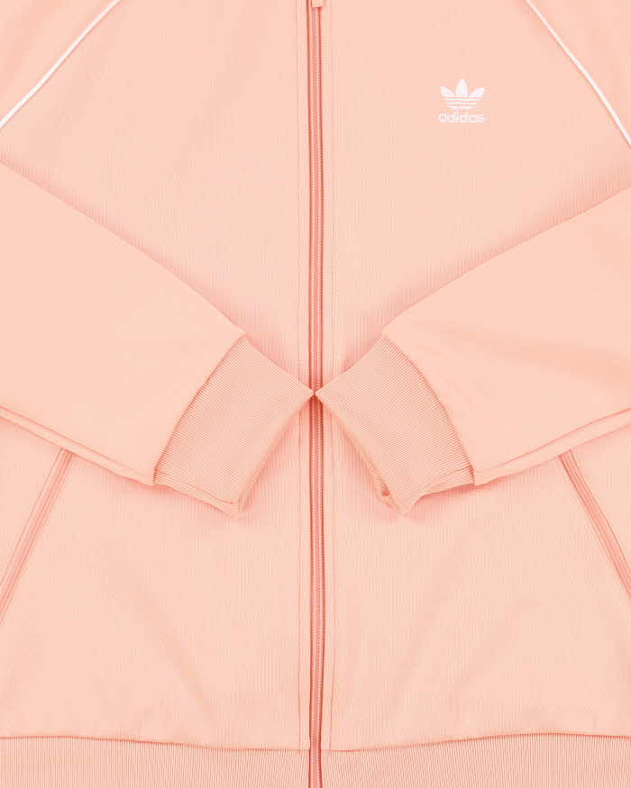 Vintage Adidas Originals Women's Peach Pink Superstar Track Jacket - L