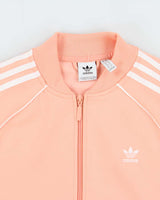 Vintage Adidas Originals Women's Peach Pink Superstar Track Jacket - L