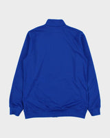 Vintage Adidas Originals Women's Cobalt Blue Embroidered Classic Funnel Neck Track Jacket - XL