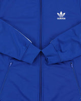 Vintage Adidas Originals Women's Cobalt Blue Embroidered Classic Funnel Neck Track Jacket - XL