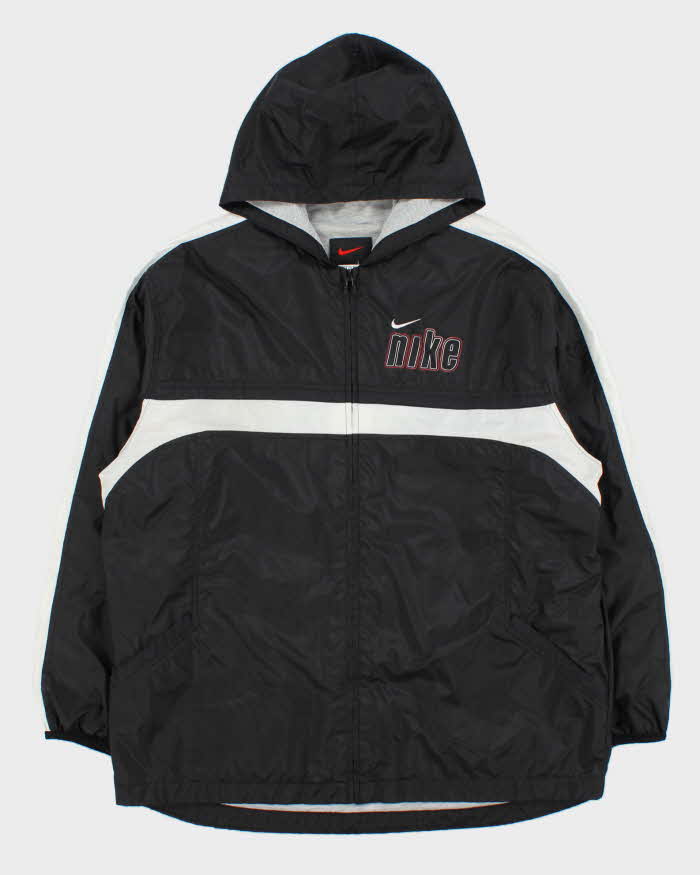 Vintage 1990s Nike Women's Shell Hooded Windbreaker Jacket - XL