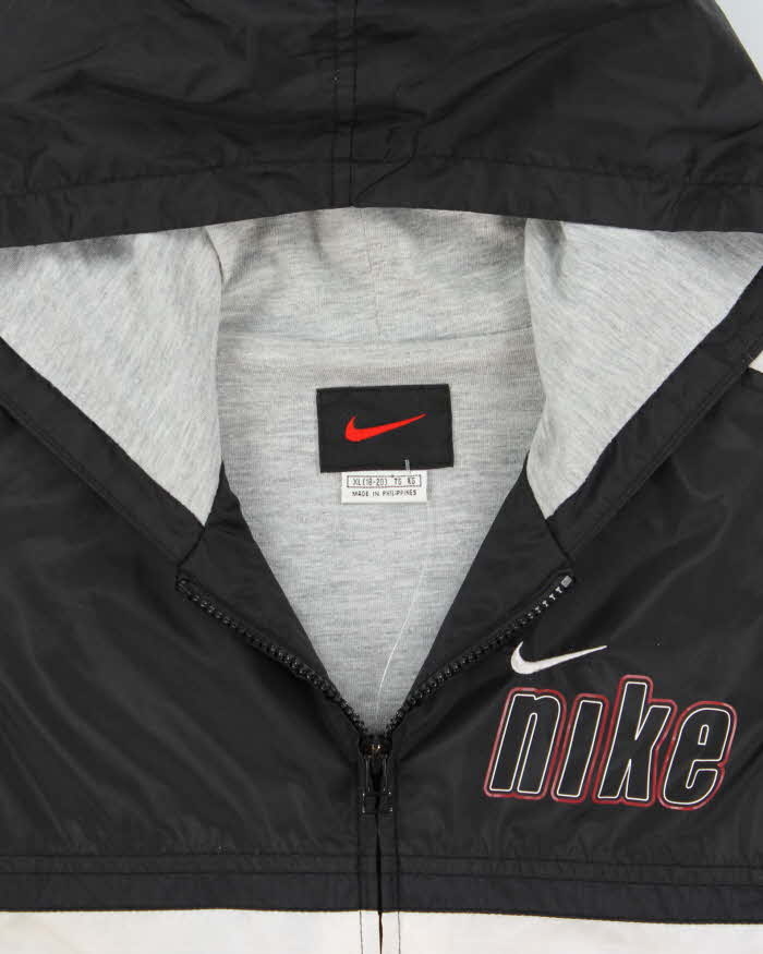 Vintage 1990s Nike Women's Shell Hooded Windbreaker Jacket - XL