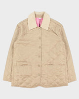DSWT AW2024 Burberry Women's Beige Quilted Barn Jacket - L