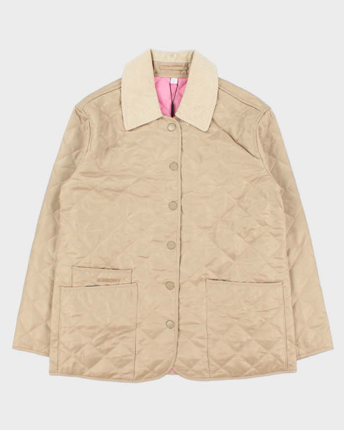 DSWT AW2024 Burberry Women's Beige Quilted Barn Jacket - L