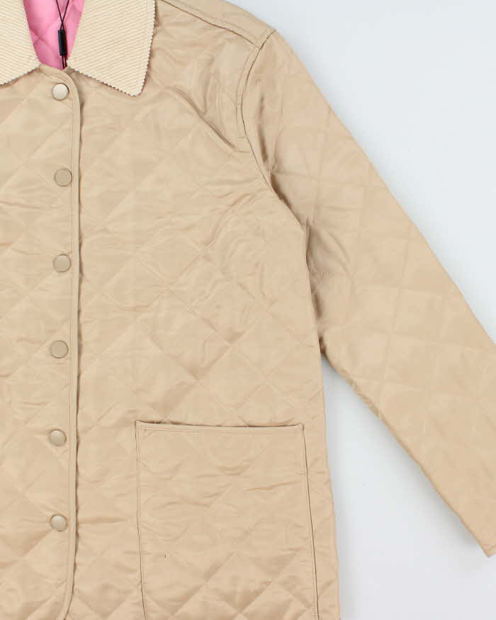 DSWT AW2024 Burberry Women's Beige Quilted Barn Jacket - L