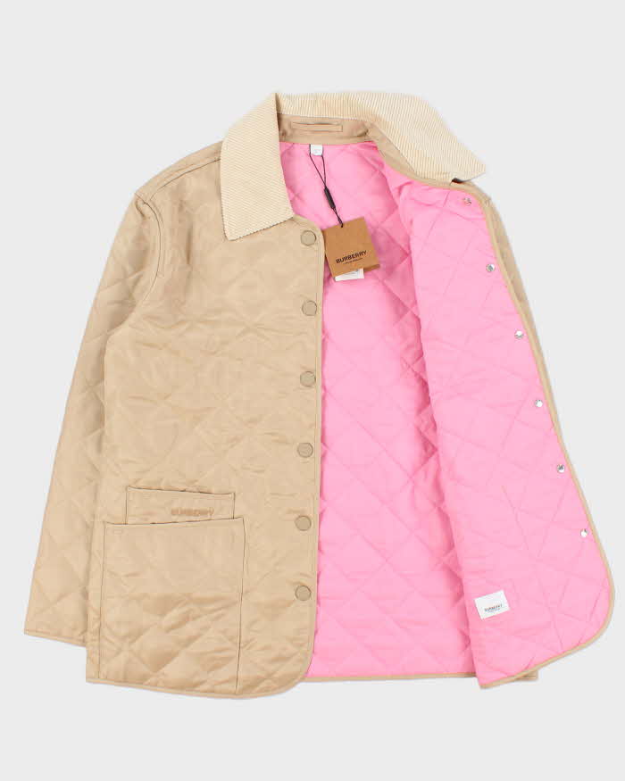DSWT AW2024 Burberry Women's Beige Quilted Barn Jacket - L