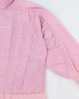 Vintage 1984 Adidas Originals Women's Baby Pink Pleated Shell Windbreaker Jacket - M