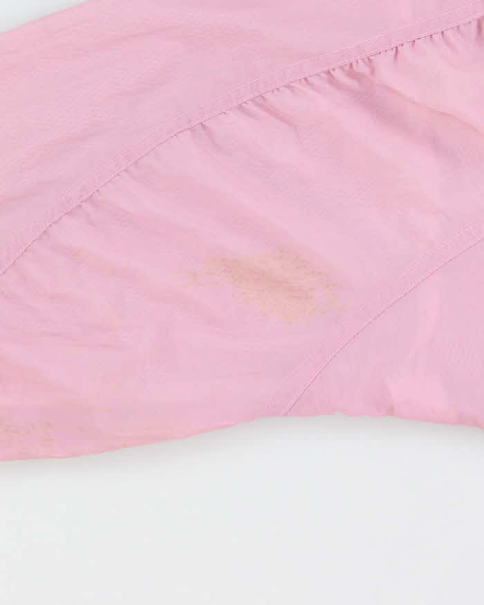 Vintage 1984 Adidas Originals Women's Baby Pink Pleated Shell Windbreaker Jacket - M