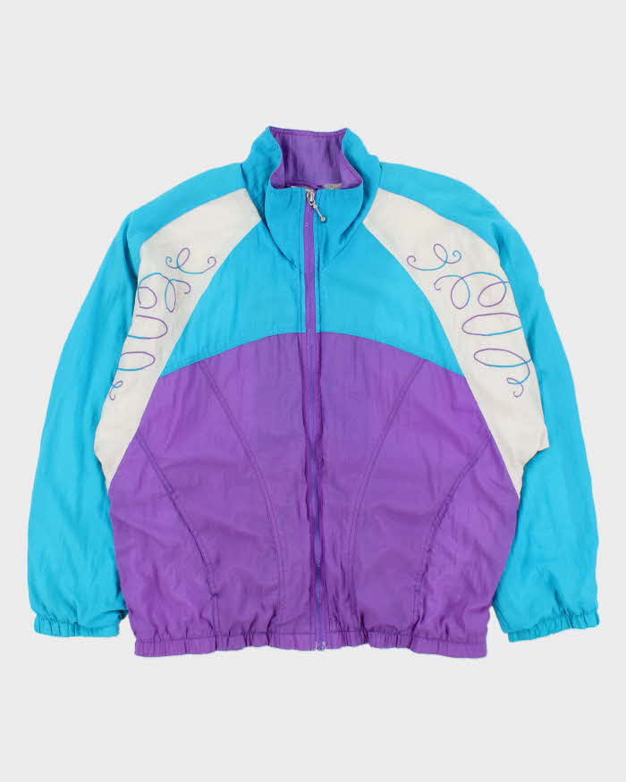 Vintage 1980s Nike Women's Embroidered Shell Windbreaker Jacket - M