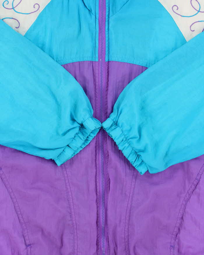 Vintage 1980s Nike Women's Embroidered Shell Windbreaker Jacket - M