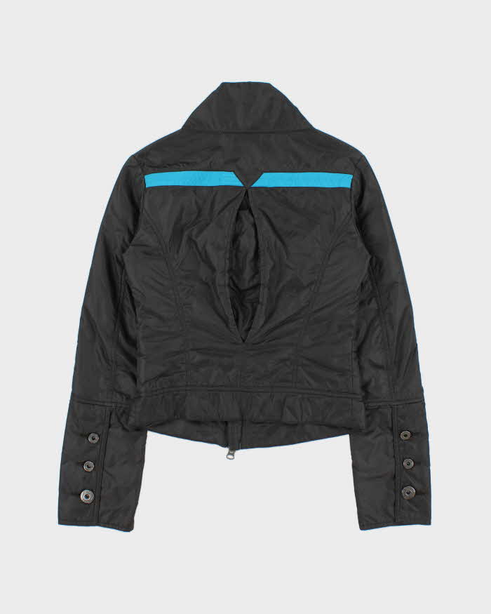 Vintage Y2K 00s Diesel Women's Asymmetrical Padded Cafe Racer Moto Jacket - XS