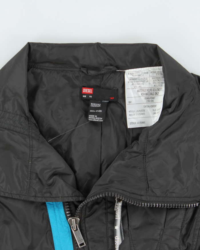 Vintage Y2K 00s Diesel Women's Asymmetrical Padded Cafe Racer Moto Jacket - XS