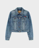 Vintage Y2K 00s Guess Women's Denim Trucker Jacket - S