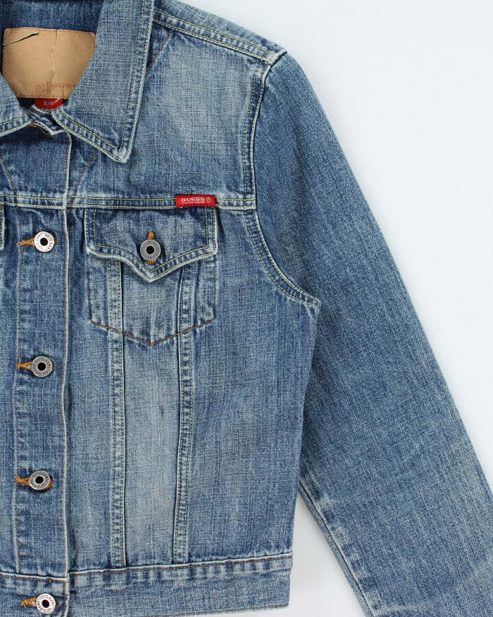 Vintage Y2K 00s Guess Women's Denim Trucker Jacket - S
