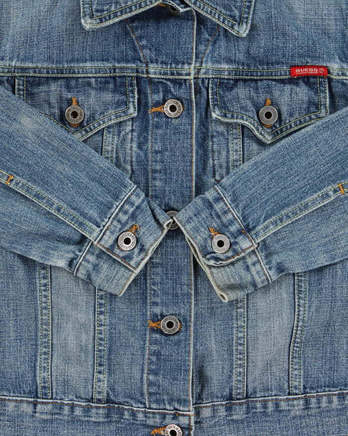 Vintage Y2K 00s Guess Women's Denim Trucker Jacket - S
