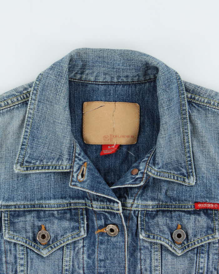 Vintage Y2K 00s Guess Women's Denim Trucker Jacket - S
