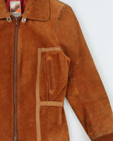 Vintage 1970s Shaino's Women's Tan Suede Made In Canada Belted Leather Western Ranch Jacket - XS