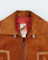 Vintage 1970s Shaino's Women's Tan Suede Made In Canada Belted Leather Western Ranch Jacket - XS