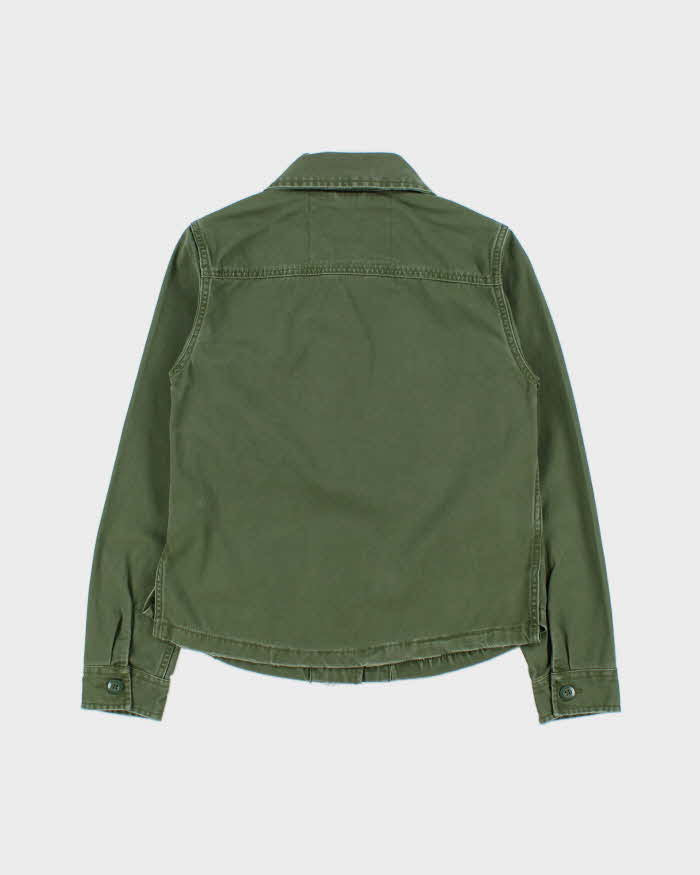 Vintage Garage Khaki Women's Lightweight Canvas Military Field Jacket - XS