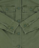 Vintage Garage Khaki Women's Lightweight Canvas Military Field Jacket - XS