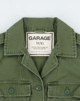 Vintage Garage Khaki Women's Lightweight Canvas Military Field Jacket - XS