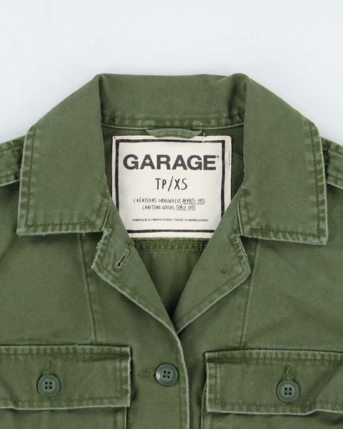 Vintage Garage Khaki Women's Lightweight Canvas Military Field Jacket - XS
