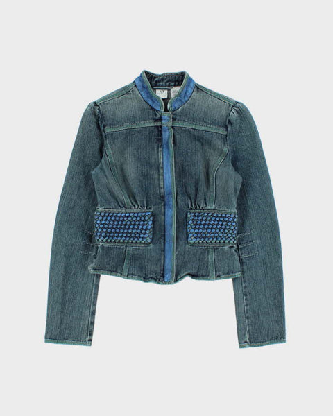 ジャケット・アウター vintage armani exchange denim jacket y2k Vintage Y2k 2000s Armani Exchange Cropped Denim Jacket - S – Rokit