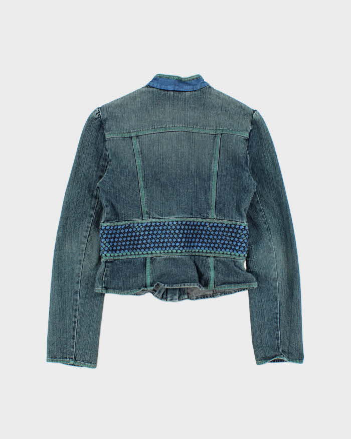メンズ vintage armani exchange denim jacket y2k