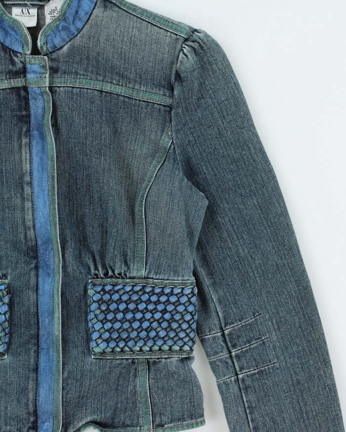 Vintage Y2k 2000s Armani Exchange Cropped Denim Jacket - S – Rokit