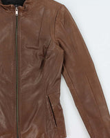 Vintage 2000s Danier Fitted Leather Moto Jacket - S