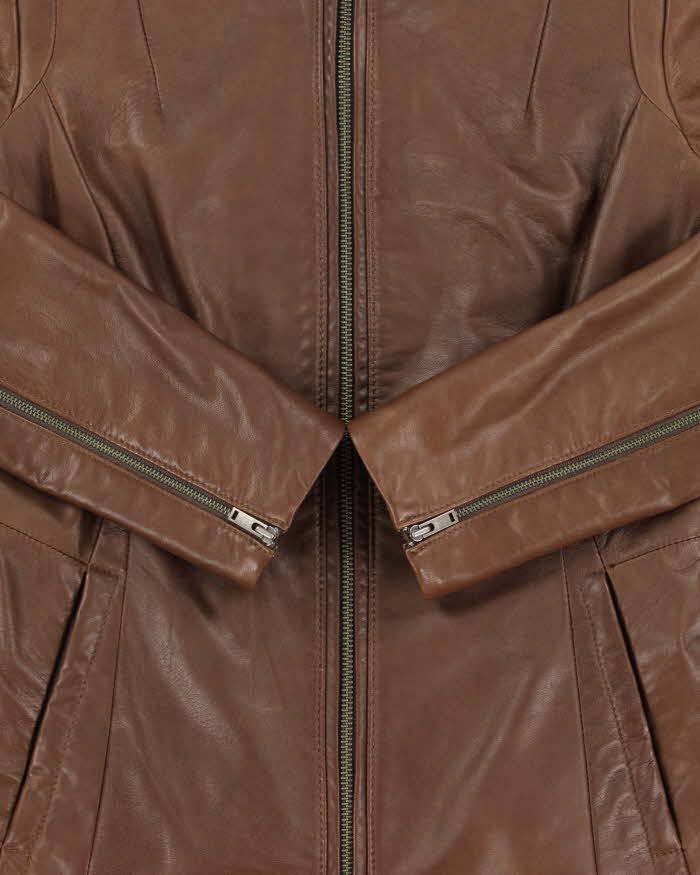 Vintage 2000s Danier Fitted Leather Moto Jacket - S