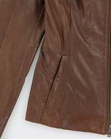 Vintage 2000s Danier Fitted Leather Moto Jacket - S