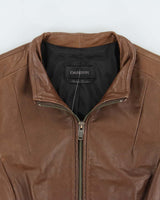 Vintage 2000s Danier Fitted Leather Moto Jacket - S