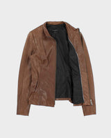 Vintage 2000s Danier Fitted Leather Moto Jacket - S