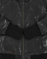 Vintage 2000s Danier Leather Cafe Racer Moto Jacket - XS