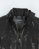 Vintage 2000s Danier Leather Cafe Racer Moto Jacket - XS