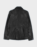 Vintage 2000s Esprit Zip-up Collared Leather Moto Jacket - M
