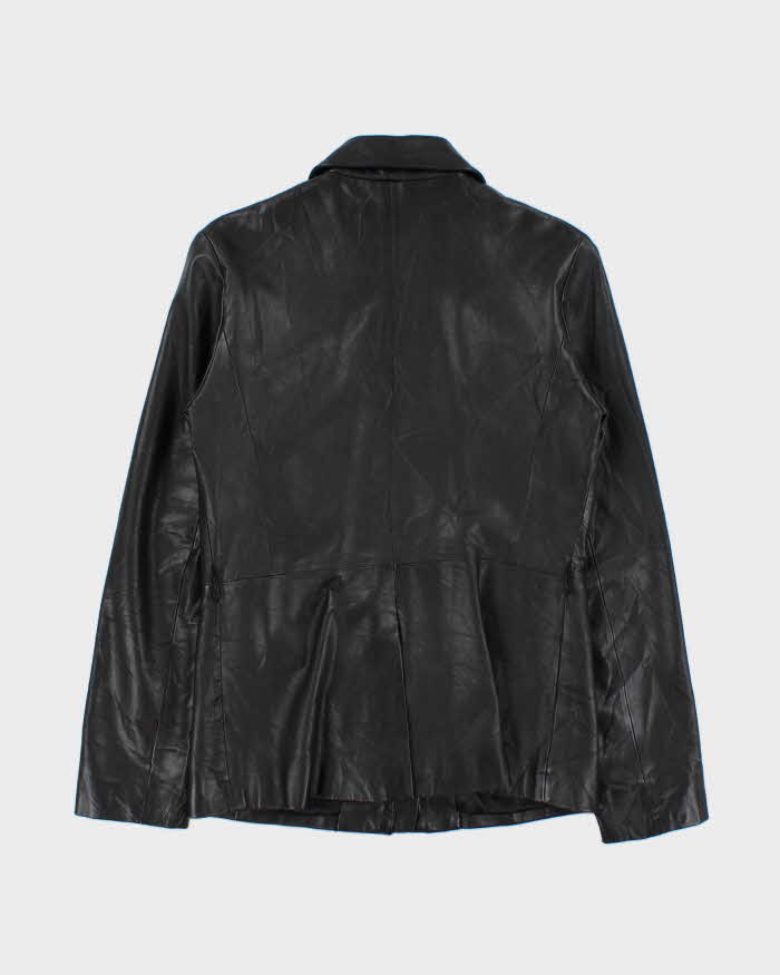 Vintage 2000s Esprit Zip-up Collared Leather Moto Jacket - M