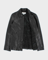 Vintage 2000s Esprit Zip-up Collared Leather Moto Jacket - M
