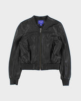 Jimmy Choo For H&amp;M Women's Lambskin Leather Cafe Racer Moto Jacket - S