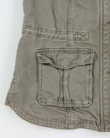 Vintage Y2K 00s Triple 5 Soul Khaki Canvas Women's Military Gilet - L