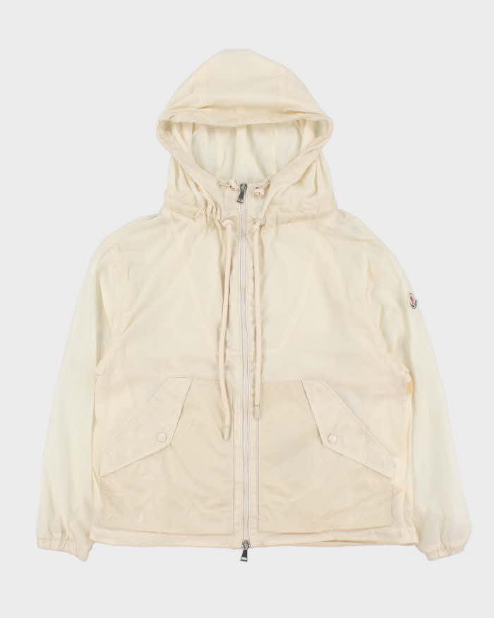 SS2023 Moncler Cream Women's Lightweight Shell Windbreaker Jeribe Jacket - XS