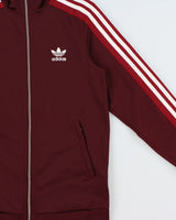 Vintage Adidas Originals Women's 3-Stripe Popper Funnel Neck Track Jacket - S