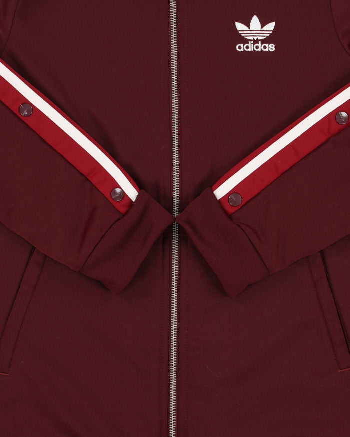 Vintage Adidas Originals Women's 3-Stripe Popper Funnel Neck Track Jacket - S