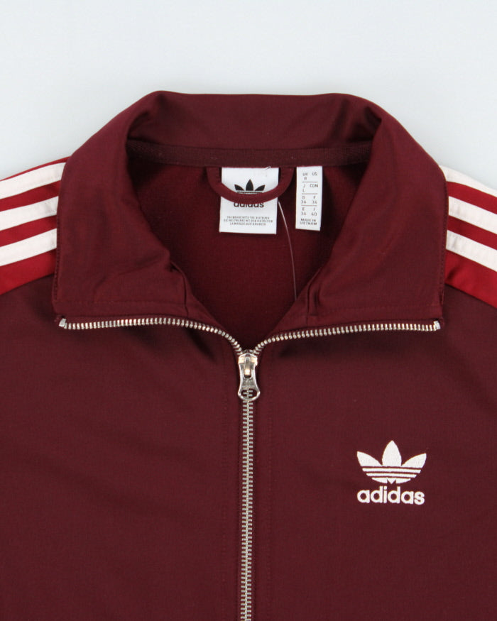 Vintage Adidas Originals Women's 3-Stripe Popper Funnel Neck Track Jacket - S