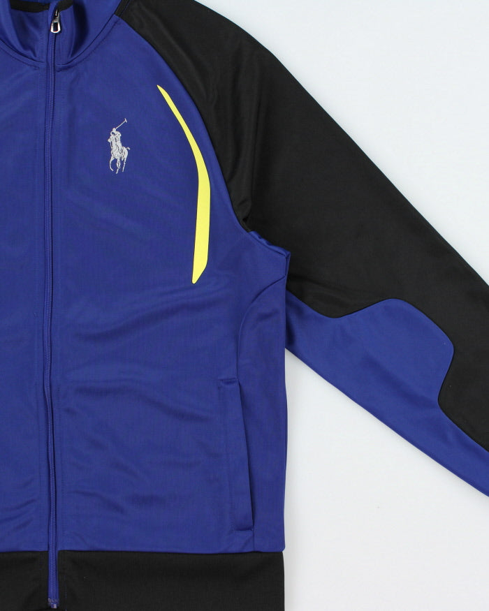 Vintage Y2K 00s Polo Ralph Lauren Women's Large Pony Funnel-Neck Tech Track Jacket - L