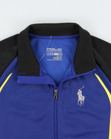 Vintage Y2K 00s Polo Ralph Lauren Women's Large Pony Funnel-Neck Tech Track Jacket - L