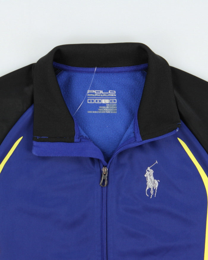 Vintage Y2K 00s Polo Ralph Lauren Women's Large Pony Funnel-Neck Tech Track Jacket - L