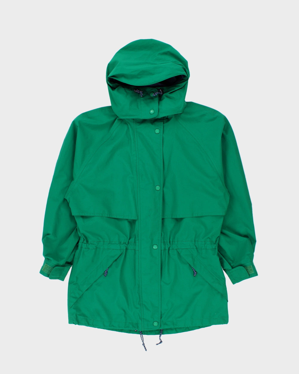Vintage 1990s Eddie Bauer Synched Waist Hooded Waterproof Anorak Jacket - M