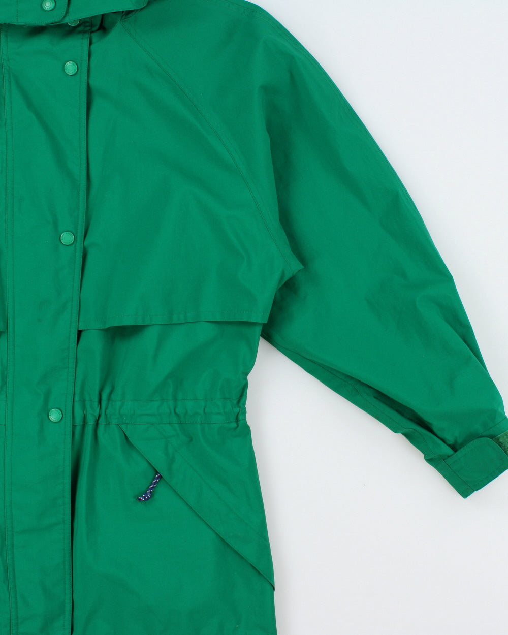 Vintage 1990s Eddie Bauer Synched Waist Hooded Waterproof Anorak Jacket - M